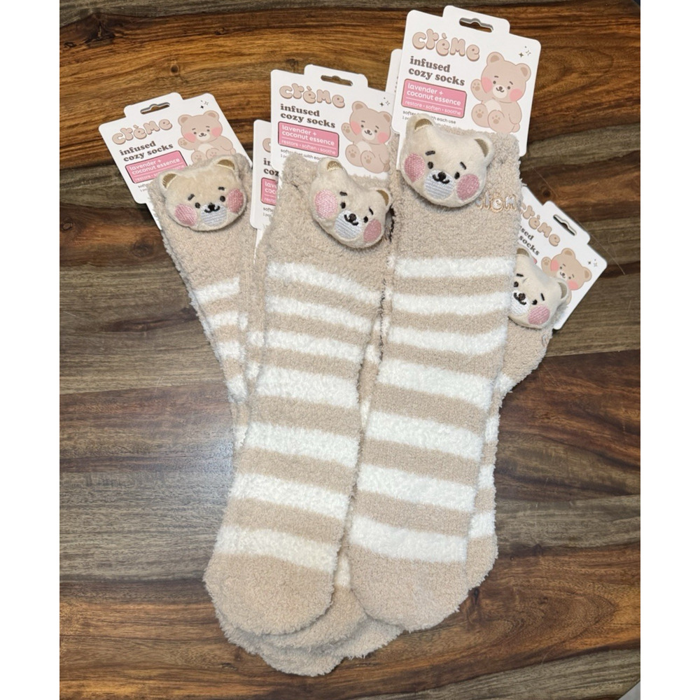 Infused Socks The Crème Shop Lavendar and Coconut Essence Womens 5-11
